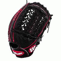 black and red A2000 GG47 GM Baseball Glove fits Gio Gonzalezs style and command on the mo